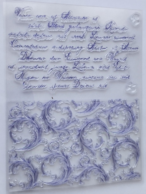Silikonové razítko text a vzor 140x180mm