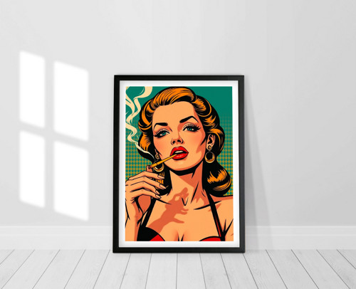 Kuřačka - Pop Art Plakát Tisk