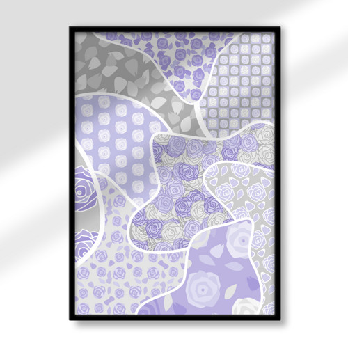 Fleky chaosu floral+petals pastel růže