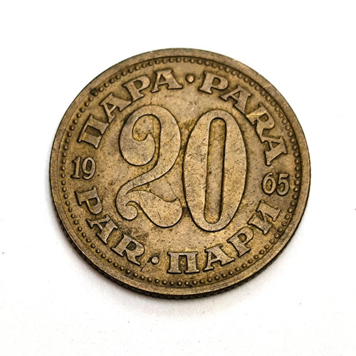 20 para 1965 JUGOSLÁVIE