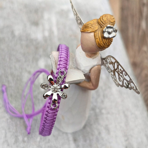 Shamballa náramek se symbolem Květiny