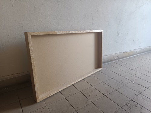 Dřevěný jasanový rám na mechový obraz 70 x 40cm