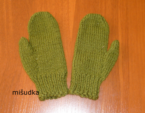 Rukavice jako od maminky - dětské 62 khaki