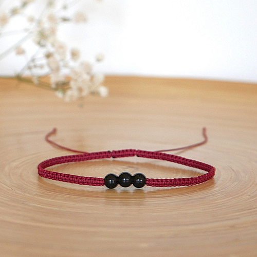 Shamballa náramek Lovely // černý obsidián