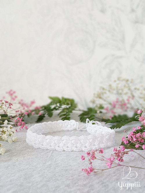 Bílý krajkový choker #1 — foto 1