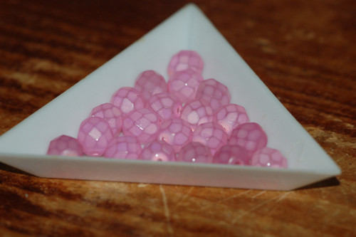 Růžové voskované ohňovky matované 8 mm