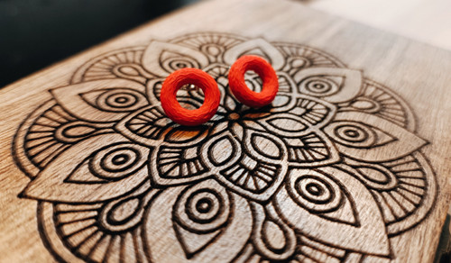 Náušnice Donut Red