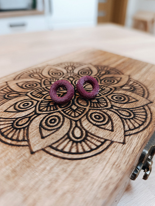 Náušnice Donut Lilac