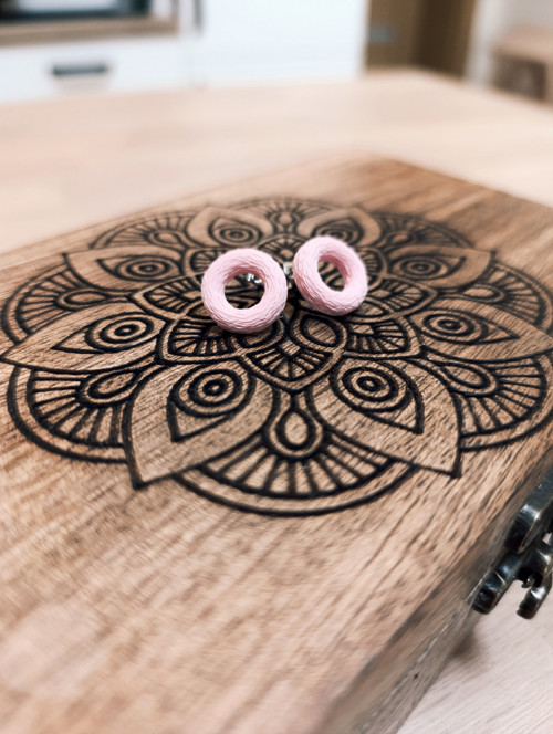 Náušnice Donut Pink