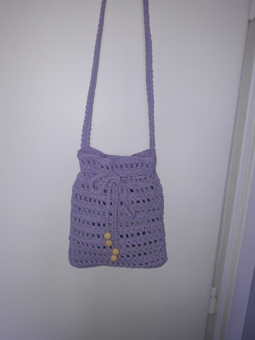 Ručně háčkovaná kabelka cross body