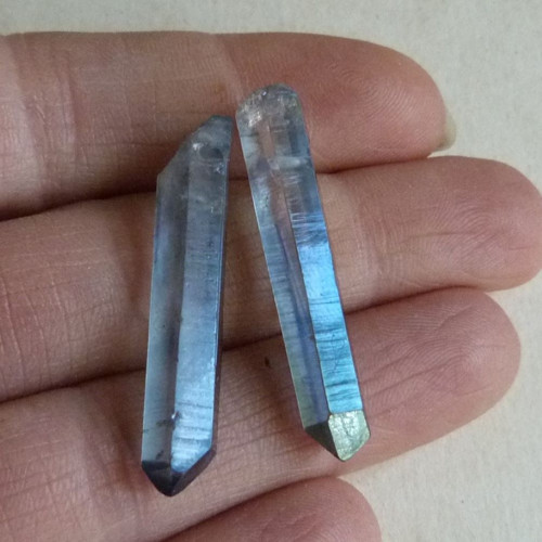 Aqua aura křišťál - 2 ks - pár — foto 1