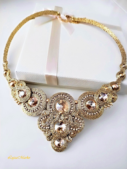 Arleta soutache / sutaš náhrdelník