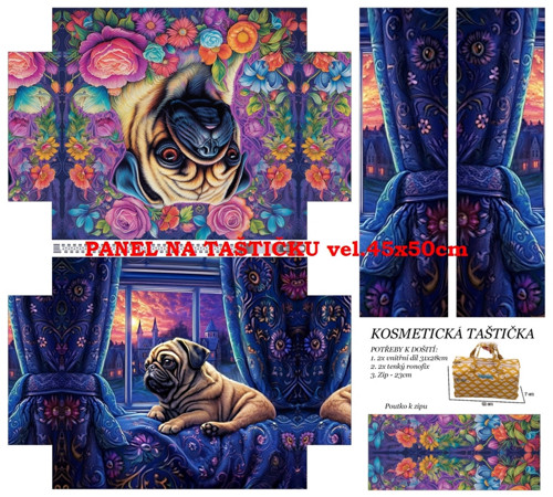 Panel na taštičku bavlna — foto 1
