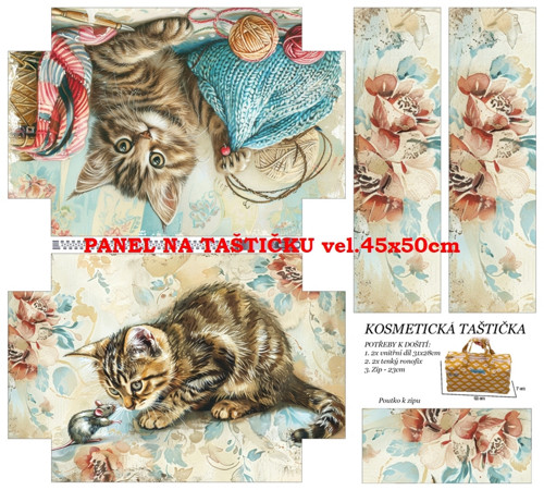 Panel na taštičku bavlna — foto 1