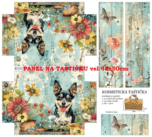 Panel na taštičku bavlna — foto 1