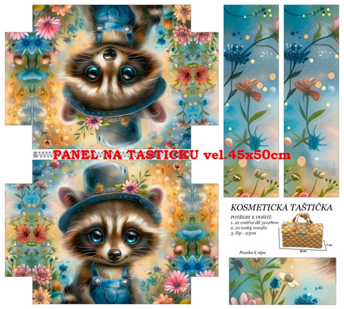 Panel na taštičku bavlna — foto 1