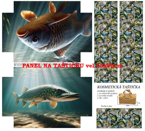 Panel na taštičku bavlna — foto 1