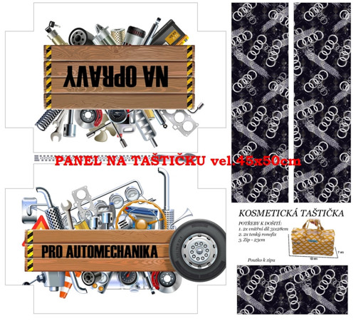 Panel na taštičku bavlna — foto 1
