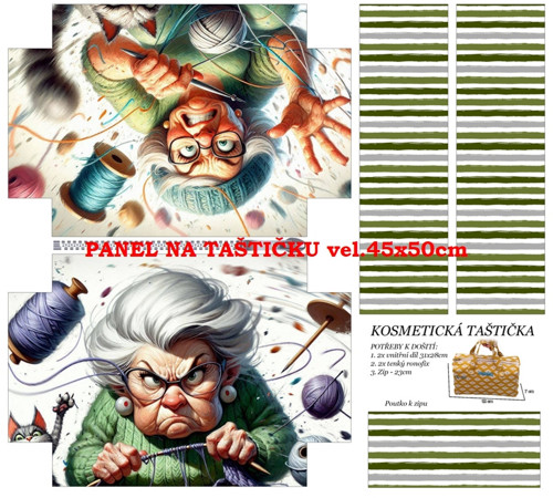 Panel na taštičku bavlna — foto 1