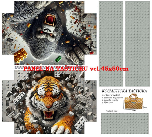 Panel na taštičku bavlna — foto 1