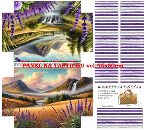 Panel na taštičku bavlna — foto 1