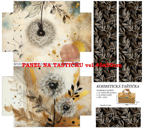 Panel na taštičku bavlna — foto 1