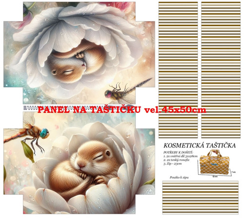 Panel na taštičku bavlna — foto 1