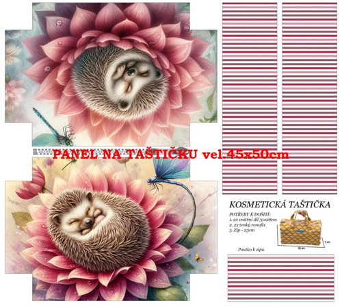 Panel na taštičku bavlna — foto 1