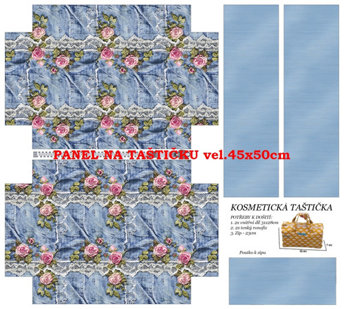 Panel na taštičku bavlna — foto 1