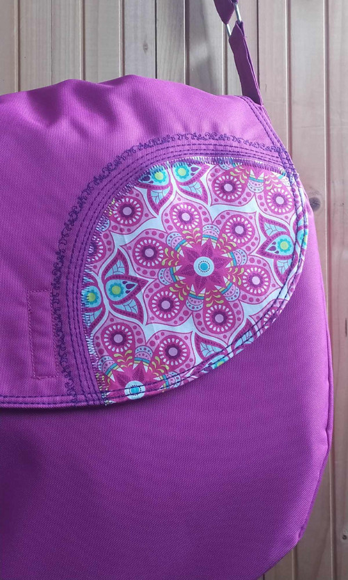 Taška na šamanský buben růžová mandala 30cm nevyz.