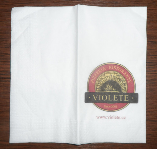Reklamní papírový UBROUSEK • Violete