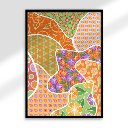 Fleky chaosu floral+levaes oranžády