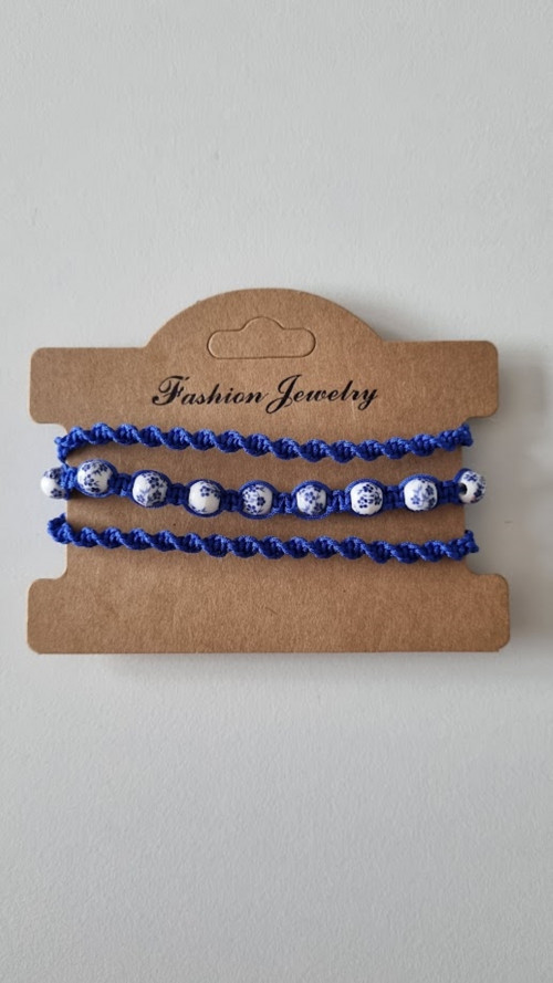Shamballa náramek s porcelánovými korálky