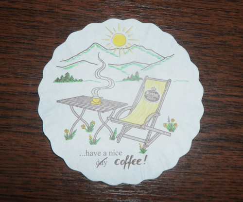 Papírová ROZETKA na podšálek • Burkhof Kaffee