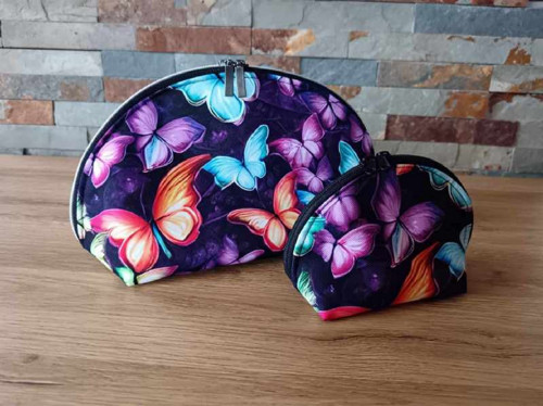Set kosmetických taštiček - Motýlci