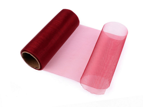 Organza / stuha šíře 14,5 cm (1m) - bordó