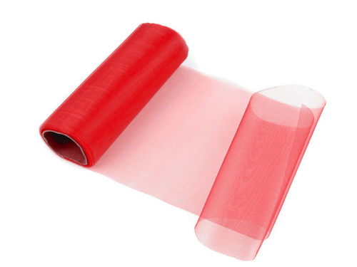 Organza / stuha šíře 14,5 cm (1m) - červená