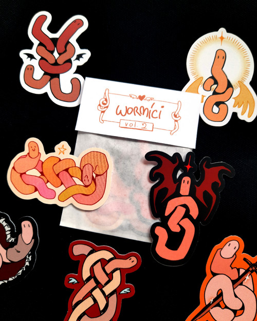 Wormíci vol. 2 - balíček samolepek