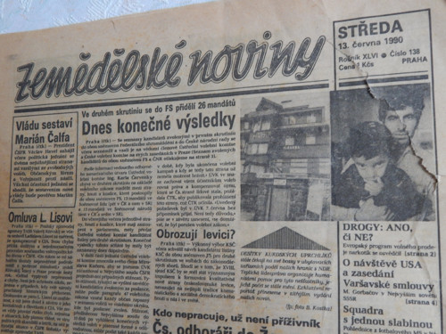 ZEMĚDĚLSKÉ noviny 1990