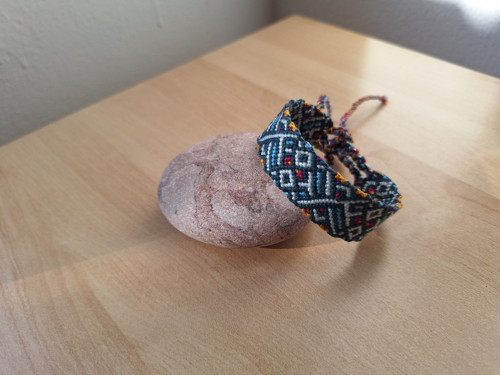 Macramé náramek bílá očka