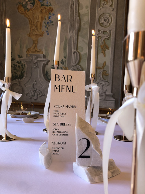 Bar menu