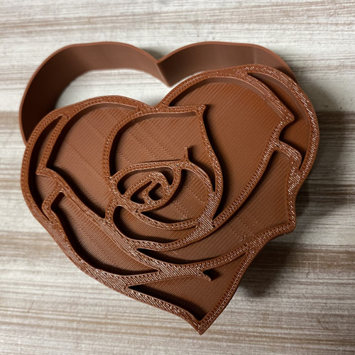 Vykrajovátko srdce z růží, 8cm a jiné rozměry