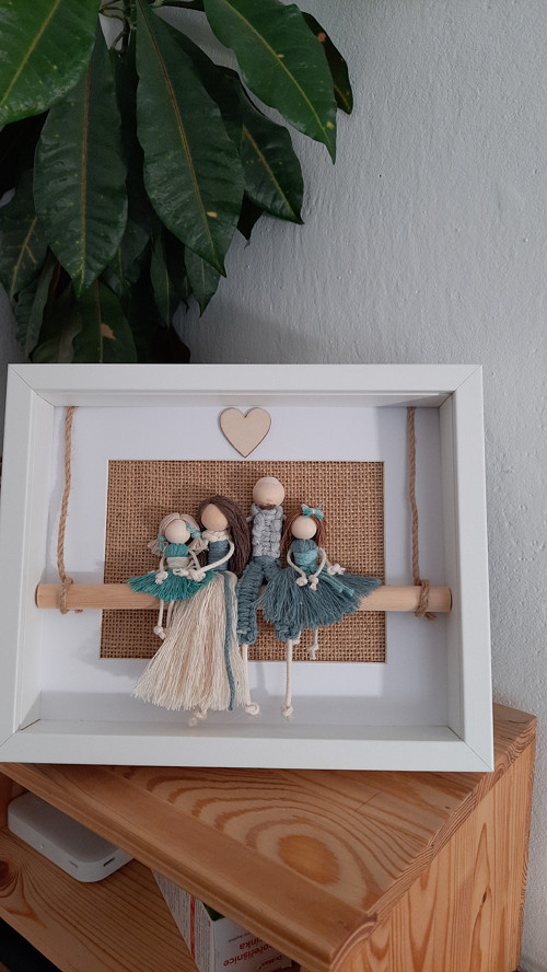 Macramé rodina v rámečku 4 — foto 1