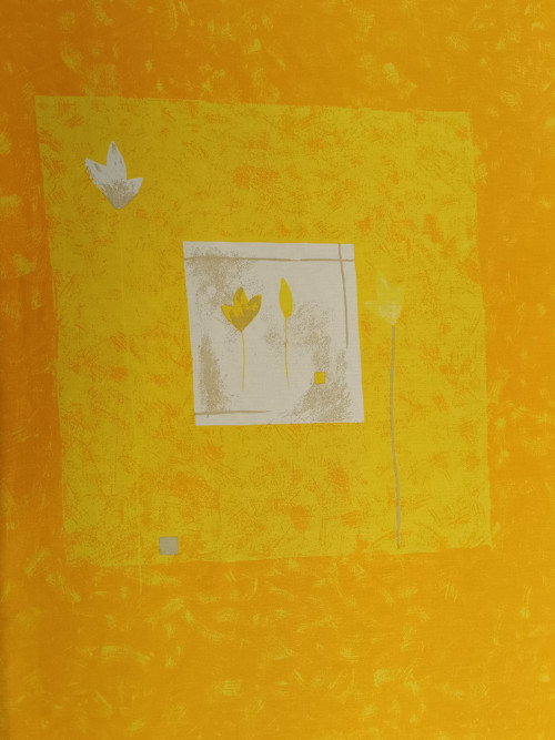 Kytky žlutá - šíře 90cm