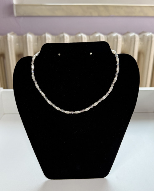Pearl silver necklace
