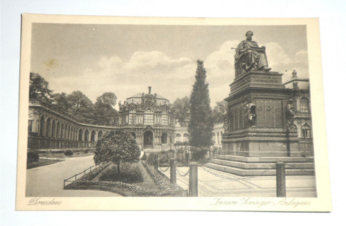 ČB čistá POHLEDNICE • Zwinger, Drážďany, 1919 — foto 1