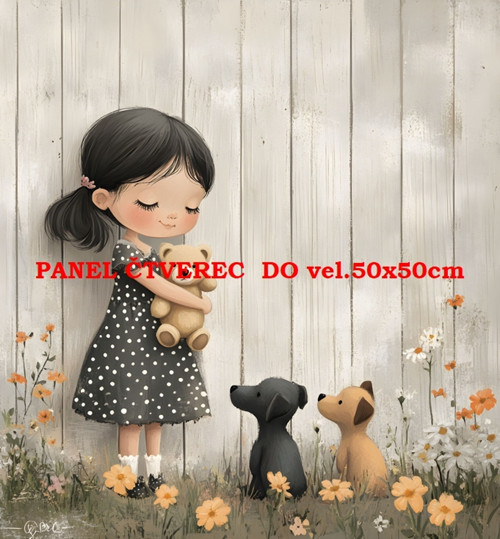 Bavlněný panel 30x30 cm - skladem