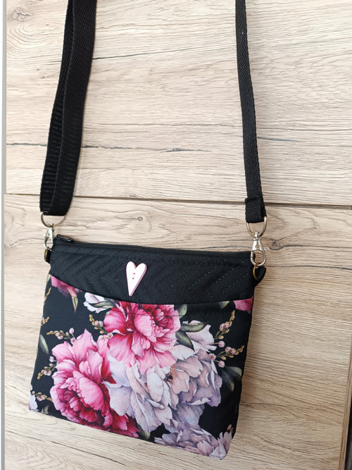 Dětská crossbody kabelka - Pivoňky