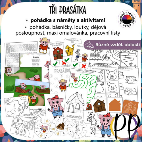 Tři prasátka - pohádka s náměty a aktivitami (PDF)