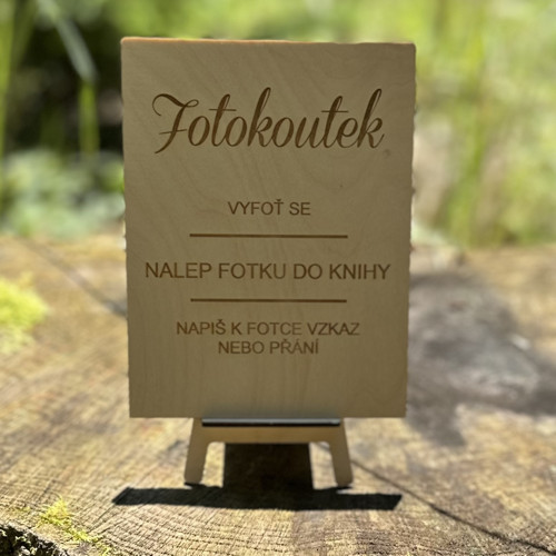 Dřevěná cedulka FOTOKOUTEK